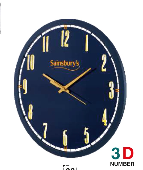 Right Delux Wall Clock (Acrylic Dome Glass) Model 06