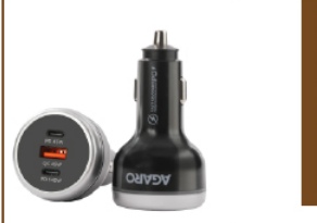 AGARO Flash Car Charger 230W, 3 Ports Fast Car Charger (Item No. 34382)