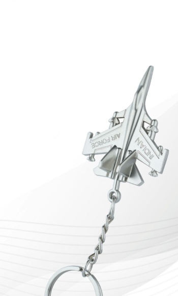 Aircraft-Shaped Metal Keychain - Jet Design