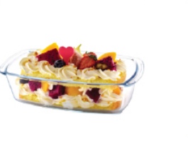 Agaro Elite Glass Loaf Tray Rectangular 1800ml (Item No. 34120)