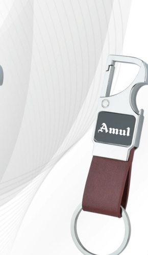 Carabiner Strap Keychain - Brown