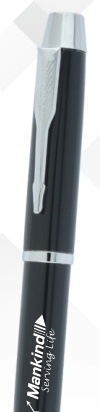 Black Silver Accent Metal Ball Pen