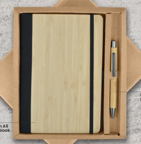 CGS 34 A5 Notebook & Wooden Pen Gift Set