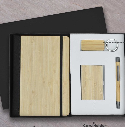 CGS 54 A5 Notebook, Premium Pen, Card Holder & Metal Keychain Gift Set
