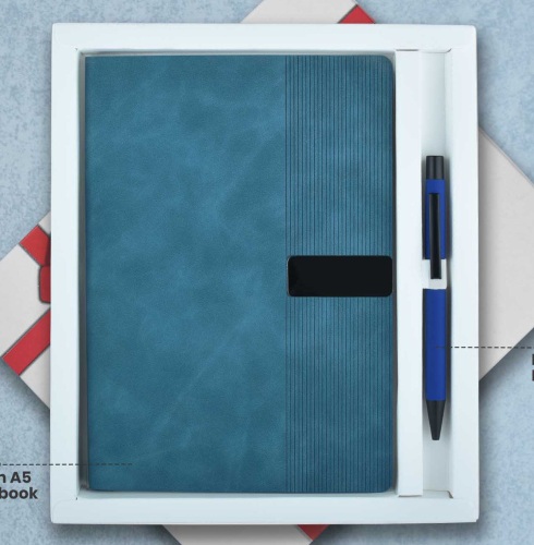 CGS 33 Blue A5 Notebook & Metal Pen Gift Set