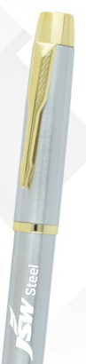 Silver Gold Accent Metal Ball Pen