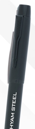 Black Minimal Clip Metal Ball Pen