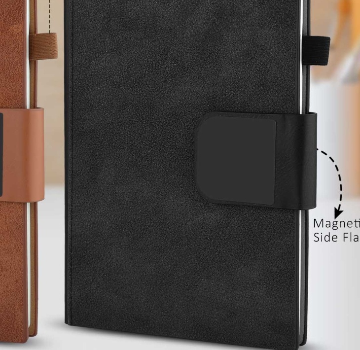 A5 Thermal PU Leather Notebook with Magnetic Side Flap