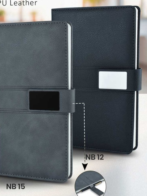 A5 Thermal PU Leather Notebook with Pen Loop