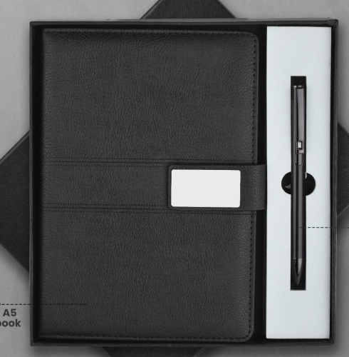 CGS 37 Grey A5 Notebook & Metal Pen Gift Set