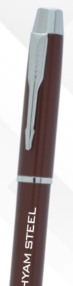 Brown Silver Accent Metal Ball Pen