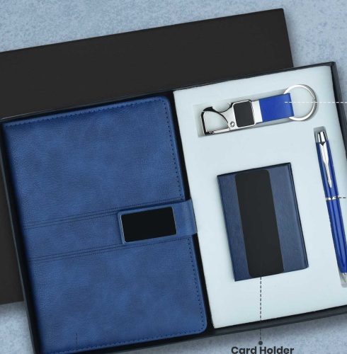 CGS 57 A5 Notebook, Premium Pen, Card Holder & Metal Keychain Gift Set