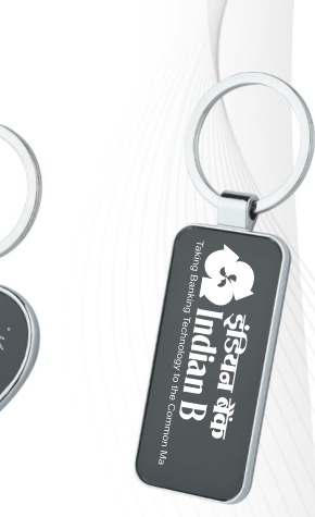 Long Rectangular Metal Keychain