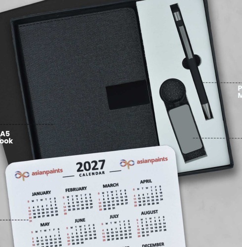 CGS 53 A5 Notebook, Metal Pen, Metal Keychain & Mouse Pad Gift Set