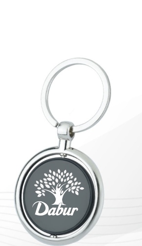 Revolving Round Metal Keychain