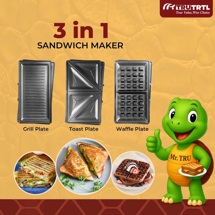 truTRTL Premium 3-in-1 Sandwich Maker additional view