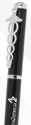 Black Decorative Clip Metal Ball Pen
