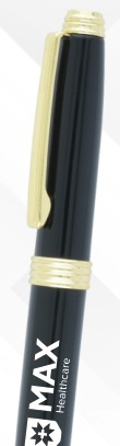 Black Gold Trim Metal Ball Pen