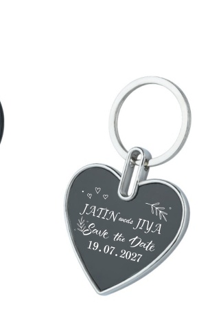 Heart-Shaped Metal Keychain