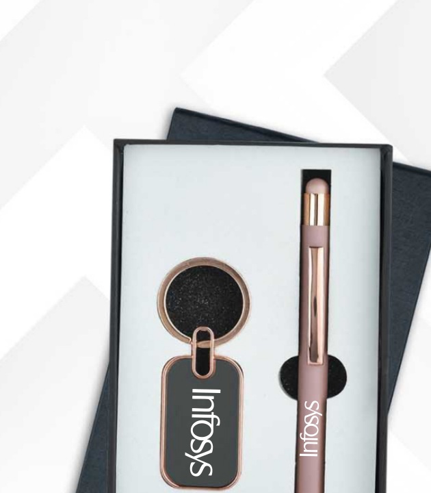 CGS 03 Rose Gold Pen & Keychain Gift Set