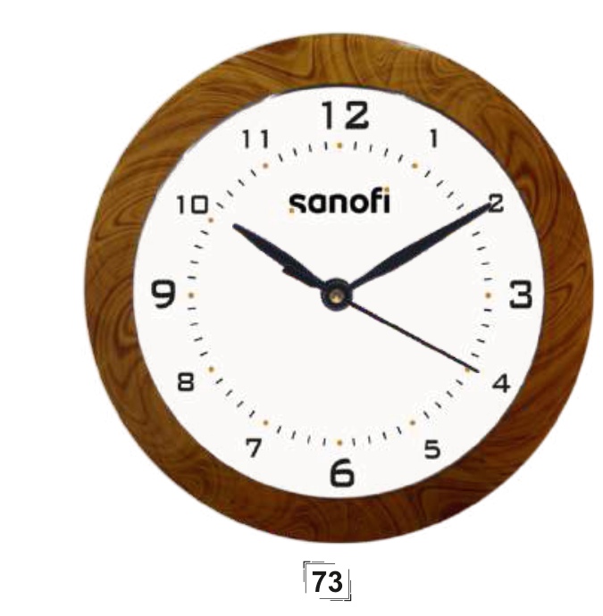 Right Delux Wall Clock With Acrylic Glass Model 73