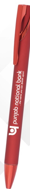 Red Matte Accent Metal Ball Pen