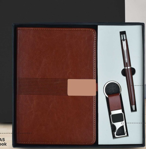 CGS 47 A5 Notebook, Metal Pen & Metal Keychain Gift Set