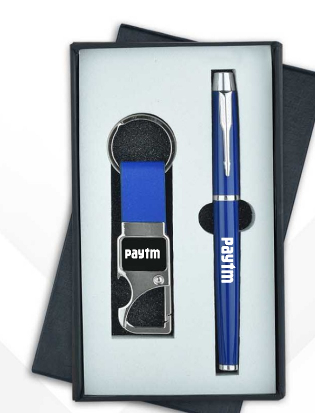 CGS 09 Blue Pen & Keychain Gift Set