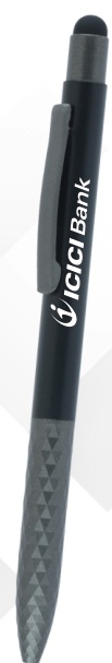 Textured Black Metal Ball Pen