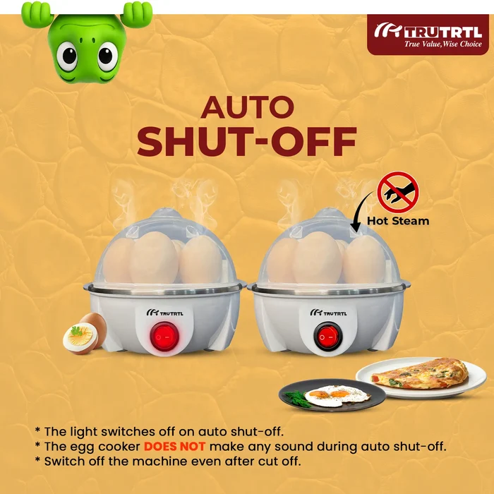 truTRTL Smart Egg Boiler | Boil upto 7 Eggs | White additional view