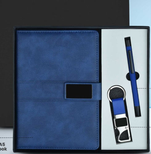 CGS 49 A5 Notebook, Metal Pen & Metal Keychain Gift Set
