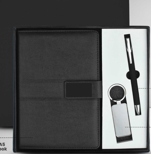 CGS 48 A5 Notebook, Metal Pen & Metal Keychain Gift Set
