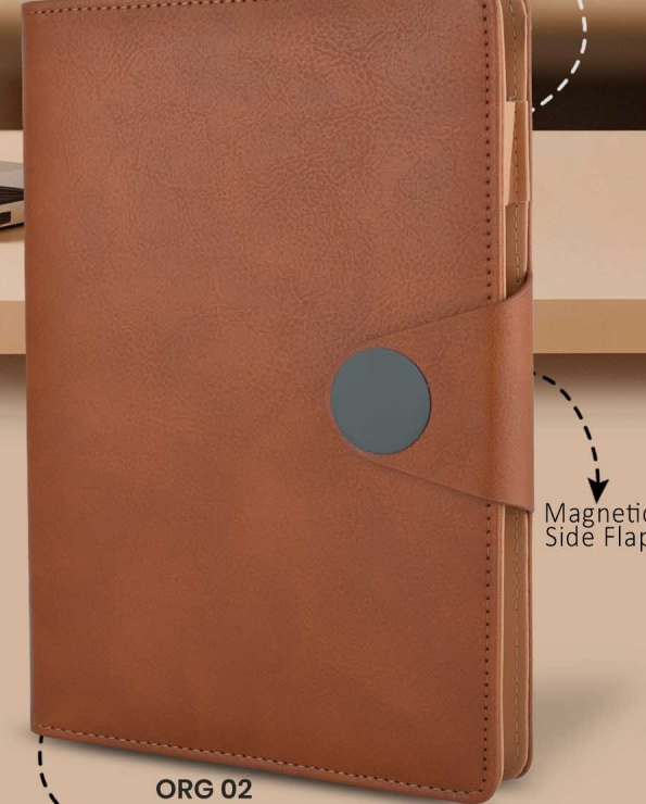 A5 Thermal PU Leather Organizer with Magnetic Side Flap